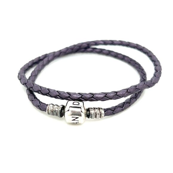 Pandora Purple Double Wrap Bracelet - Picture 1 of 3